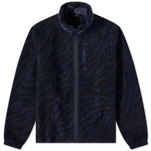Paul Smith Sherpa Full Zip Jacket Blue/Black Zebra Print Size M